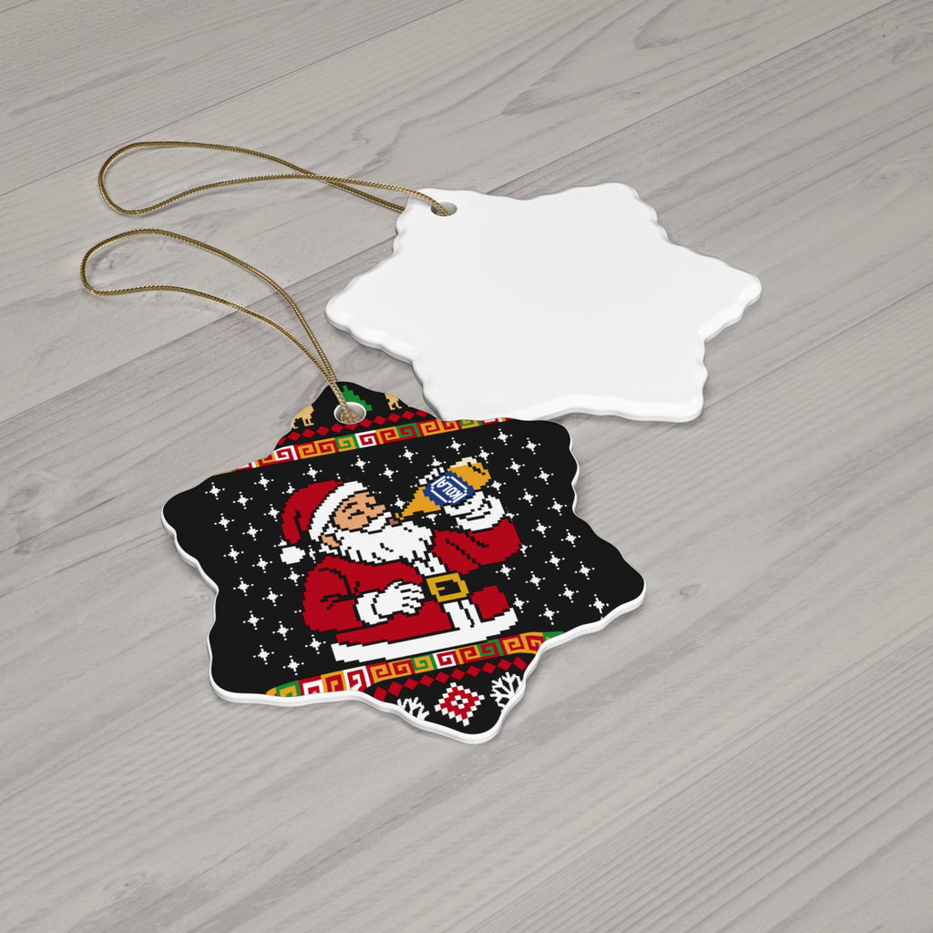 Santa Kola Ceramic Ornament