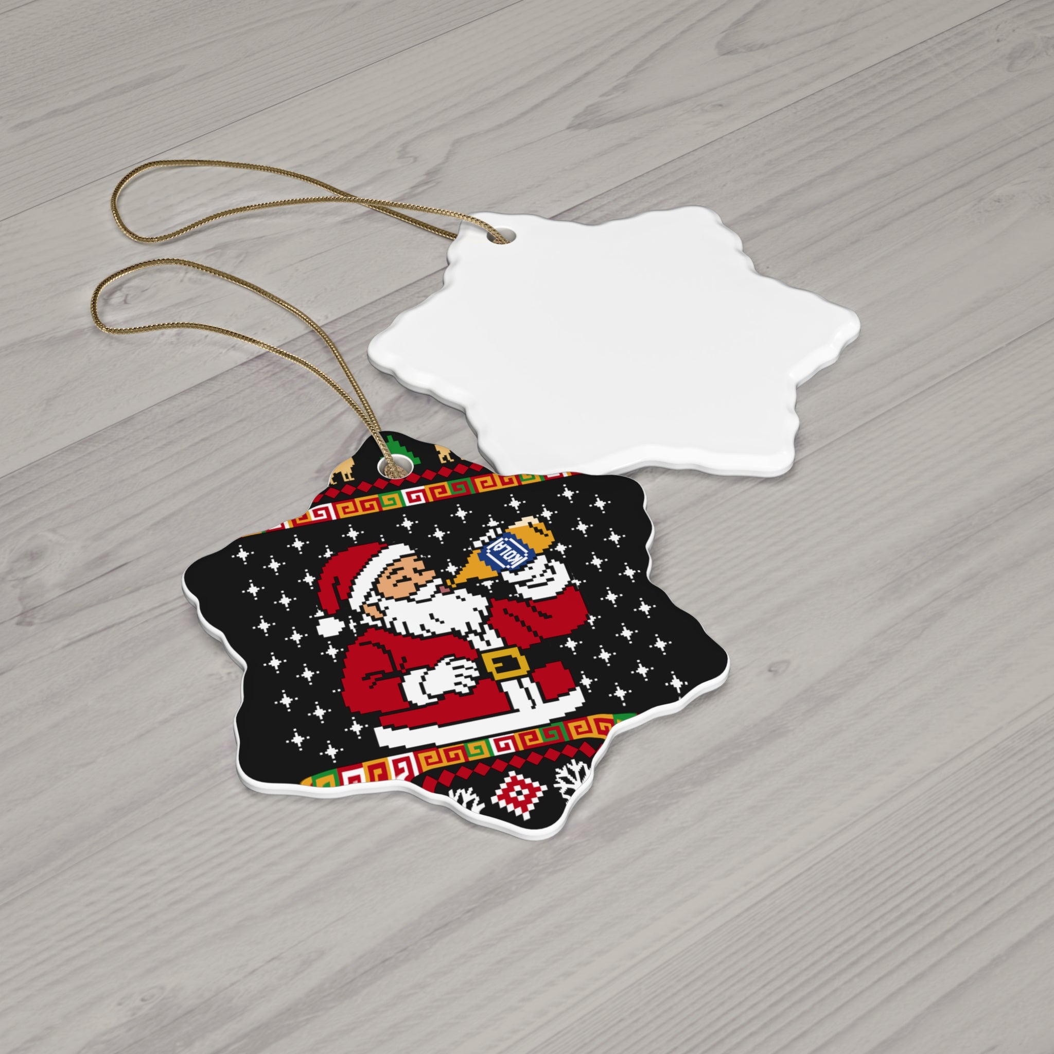 Santa Kola Ceramic Ornament