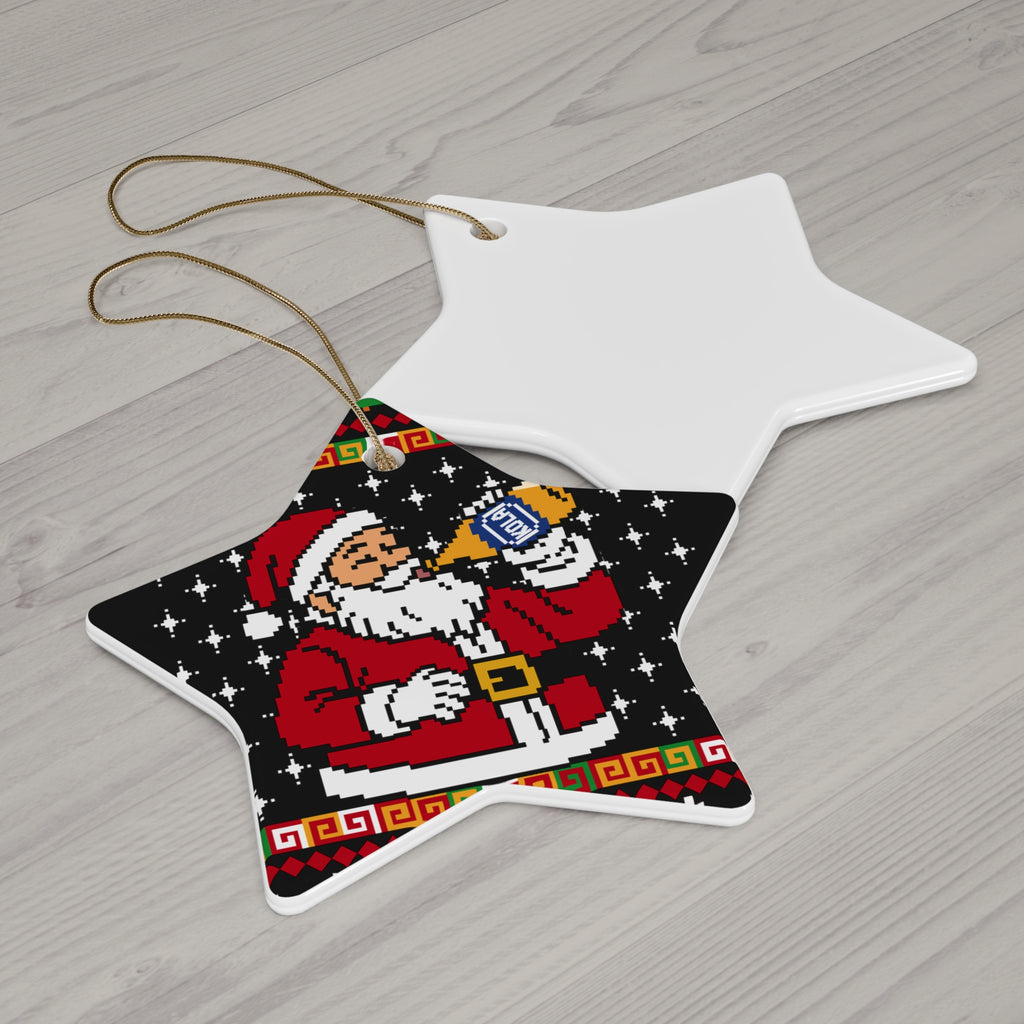 Santa Kola Ceramic Ornament