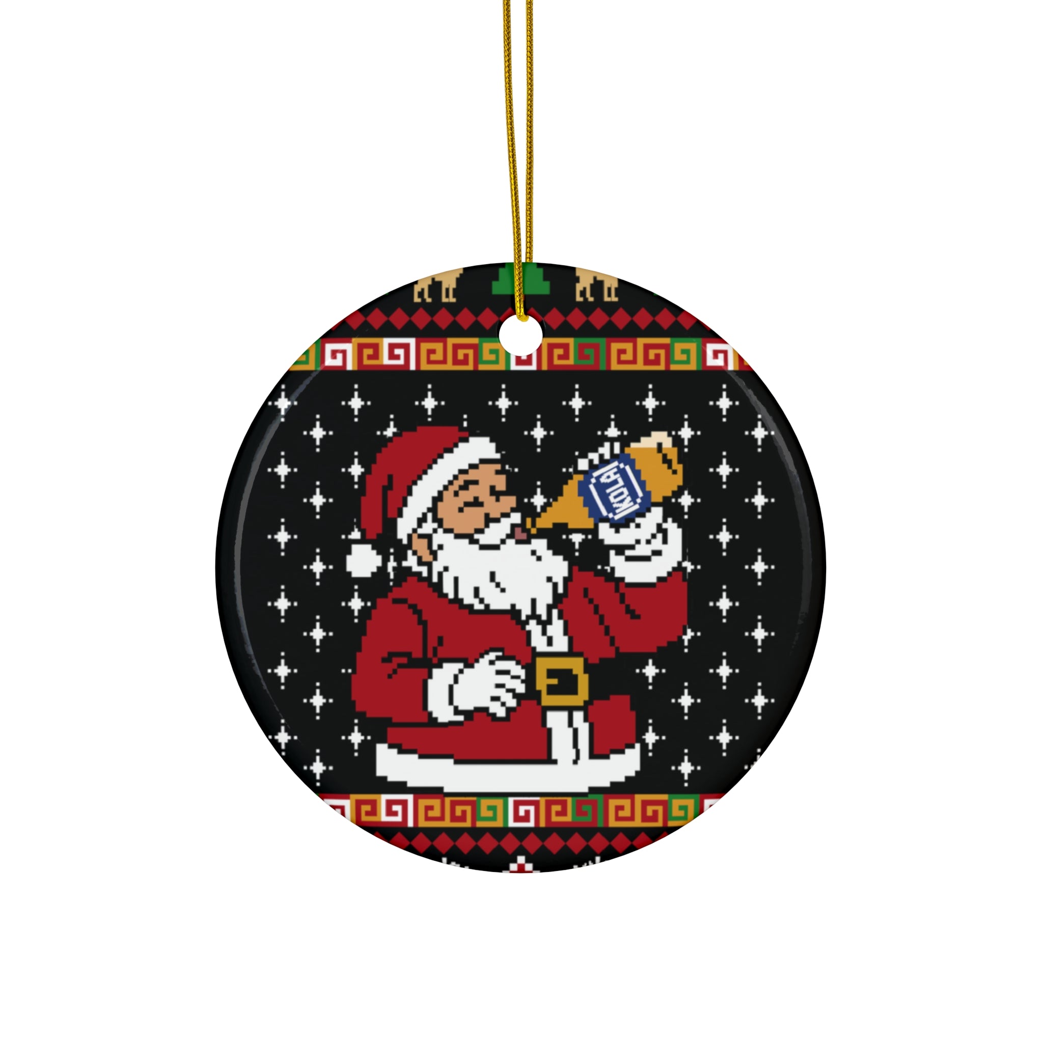 Santa Kola Ceramic Ornament