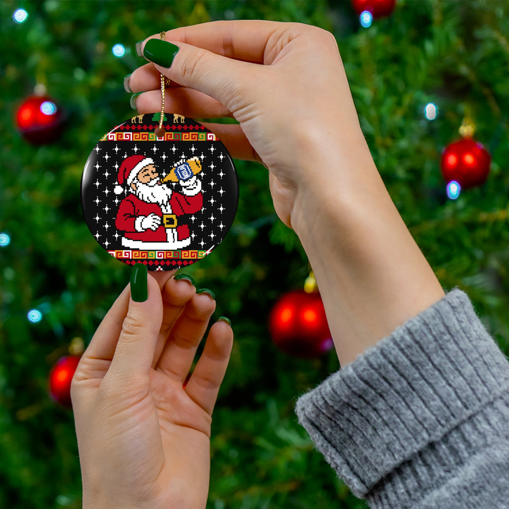 Santa Kola Ceramic Ornament