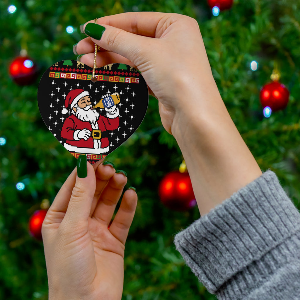 Santa Kola Ceramic Ornament