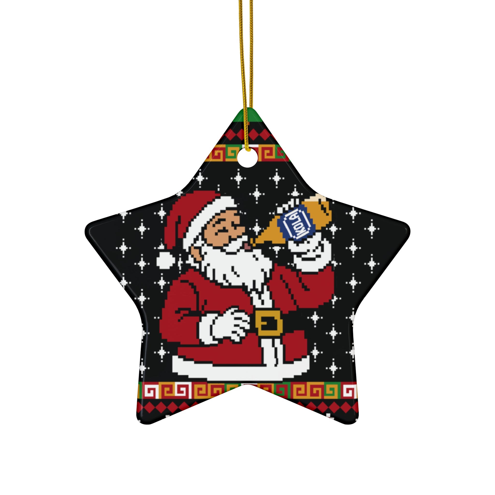 Santa Kola Ceramic Ornament