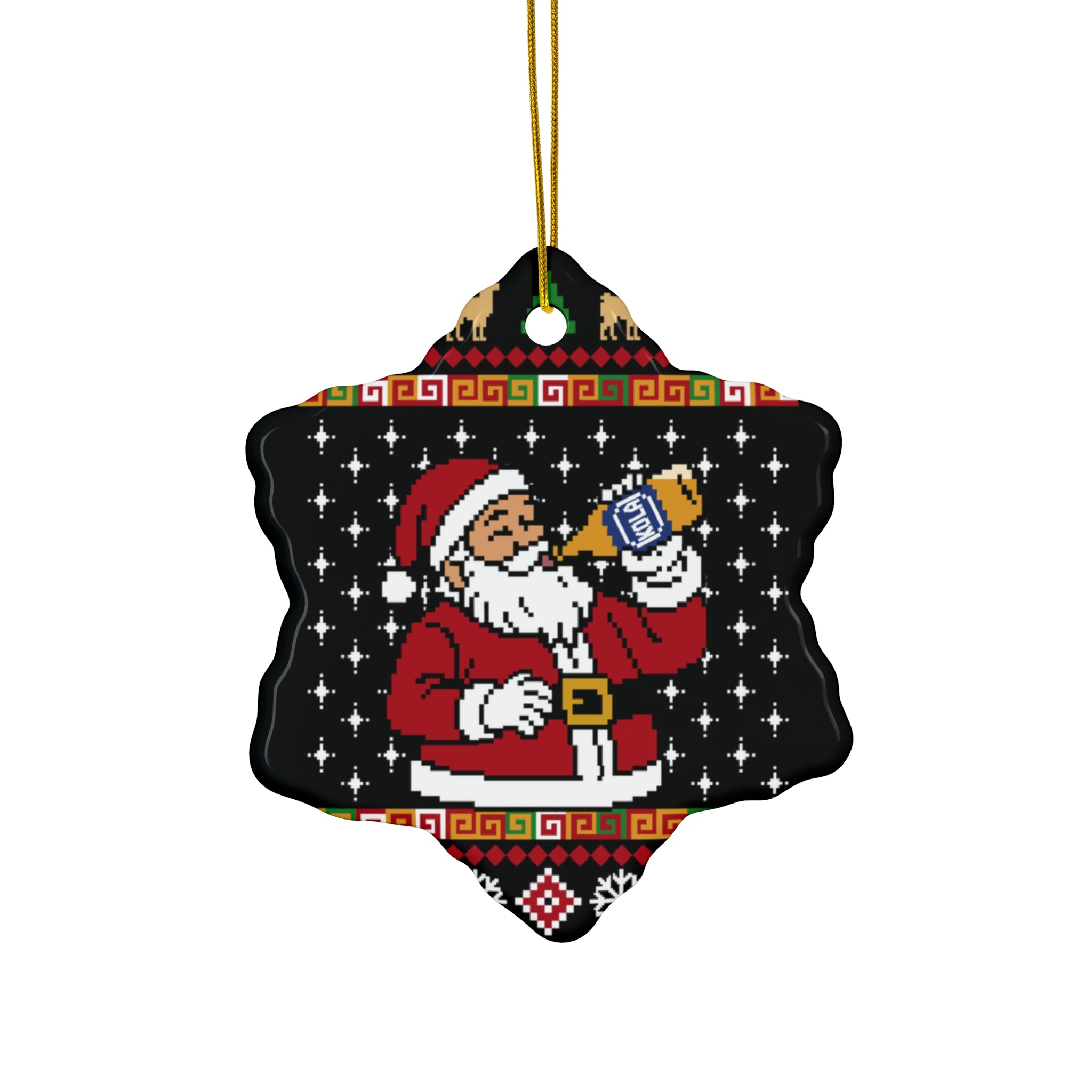 Santa Kola Ceramic Ornament